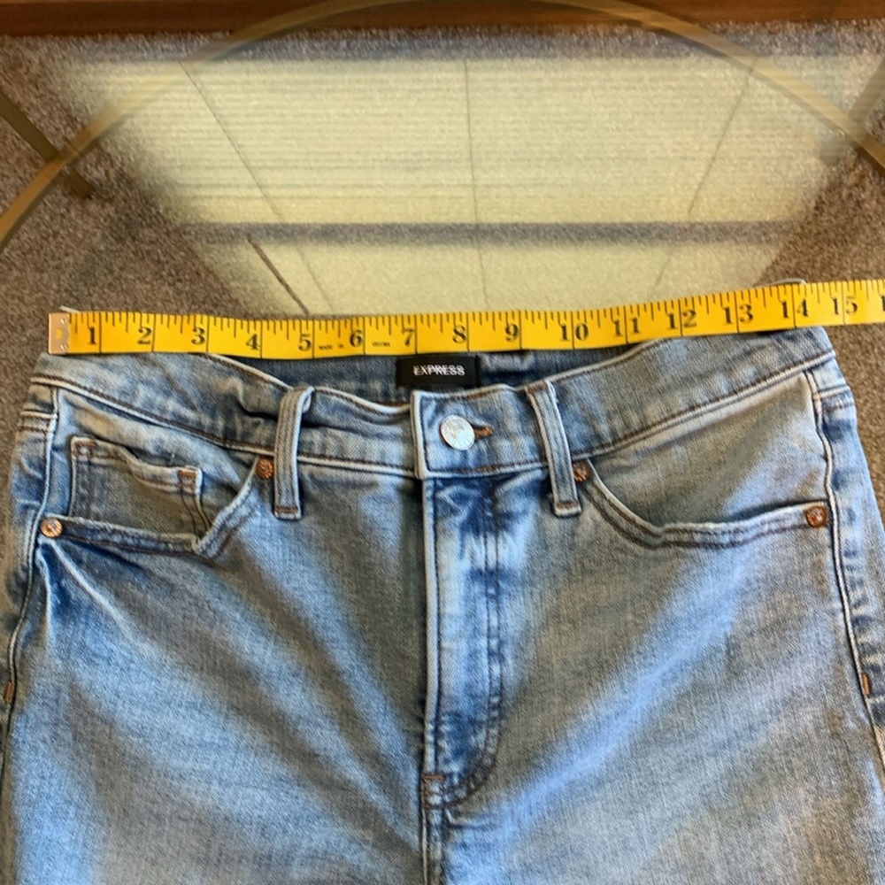 Express Straight Ankle High Rise Jeans Size 6L - Picture 8 of 16